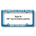 Polypropylene Plastic Auto License Frame 5/8" Panels-3M Reflective Decals
